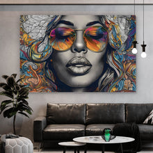 Lade das Bild in den Galerie-Viewer, Poster Portrait einer Frau im Boho Stil Querformat