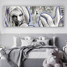 Lade das Bild in den Galerie-Viewer, Leinwandbild 5th Element Pop Art Graffiti Panorama
