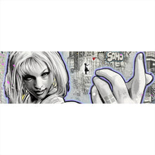 Lade das Bild in den Galerie-Viewer, Aluminiumbild gebürstet 5th Element Pop Art Graffiti Panorama