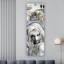 Lade das Bild in den Galerie-Viewer, Aluminiumbild 5th Element Pop Art Graffiti Panorama Hoch