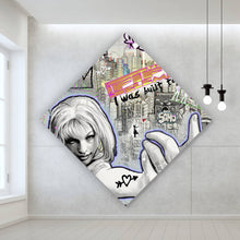 Lade das Bild in den Galerie-Viewer, Aluminiumbild 5th Element Pop Art Graffiti Raute
