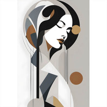 Lade das Bild in den Galerie-Viewer, Leinwandbild Abstrakt geformte Frau Modern Hochformat