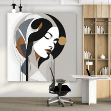 Lade das Bild in den Galerie-Viewer, Poster Abstrakt geformte Frau Modern Quadrat