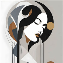 Lade das Bild in den Galerie-Viewer, Poster Abstrakt geformte Frau Modern Quadrat