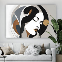 Lade das Bild in den Galerie-Viewer, Acrylglasbild Abstrakt geformte Frau Modern Querformat