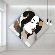 Lade das Bild in den Galerie-Viewer, Poster Abstrakt geformte Frau Modern Raute