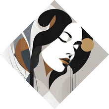 Lade das Bild in den Galerie-Viewer, Poster Abstrakt geformte Frau Modern Raute