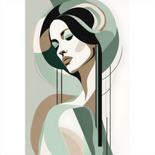 Lade das Bild in den Galerie-Viewer, Spannrahmenbild Abstrakt geformte Frau No.2 Hochformat