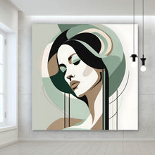 Lade das Bild in den Galerie-Viewer, Spannrahmenbild Abstrakt geformte Frau No.2 Quadrat