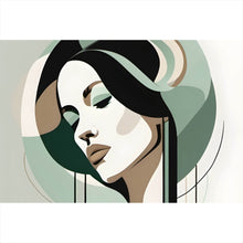Lade das Bild in den Galerie-Viewer, Spannrahmenbild Abstrakt geformte Frau No.2 Querformat