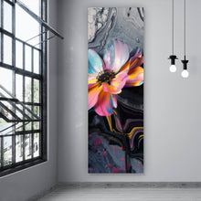 Lade das Bild in den Galerie-Viewer, Poster Abstrakte bunte Blumen Fluid Art Panorama Hoch