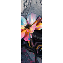 Lade das Bild in den Galerie-Viewer, Acrylglasbild Abstrakte bunte Blumen Fluid Art Panorama Hoch