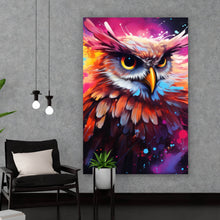 Lade das Bild in den Galerie-Viewer, Poster Abstrakte dynamische Eule Hochformat