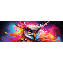 Lade das Bild in den Galerie-Viewer, Acrylglasbild Abstrakte dynamische Eule Panorama