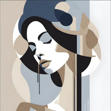 Lade das Bild in den Galerie-Viewer, Poster Abstrakte elegante Frau Modern Quadrat