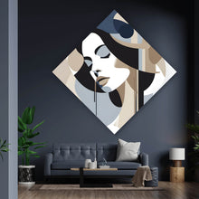 Lade das Bild in den Galerie-Viewer, Poster Abstrakte elegante Frau Modern Raute