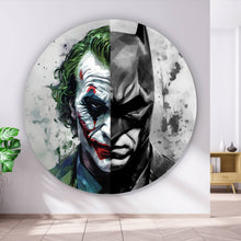 Lade das Bild in den Galerie-Viewer, Aluminiumbild gebürstet Bat Joke Comicfiguren Abstrakt Kreis