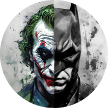 Lade das Bild in den Galerie-Viewer, Aluminiumbild gebürstet Bat Joke Comicfiguren Abstrakt Kreis