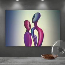 Lade das Bild in den Galerie-Viewer, Spannrahmenbild Abstrakte Liebesfiguren Querformat