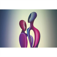 Lade das Bild in den Galerie-Viewer, Aluminiumbild Abstrakte Liebesfiguren Querformat