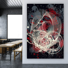 Lade das Bild in den Galerie-Viewer, Leinwandbild Abstrakte texturierte Collage Hochformat