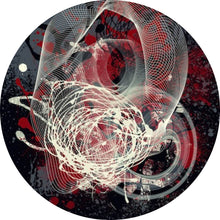 Lade das Bild in den Galerie-Viewer, Aluminiumbild gebürstet Abstrakte texturierte Collage Kreis