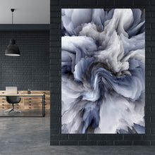 Lade das Bild in den Galerie-Viewer, Spannrahmenbild Abstrakter Marmor Blau Hochformat
