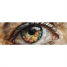 Lade das Bild in den Galerie-Viewer, Poster Abstraktes buntes Auge Aquarell Stil Panorama
