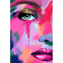 Lade das Bild in den Galerie-Viewer, Acrylglasbild Abstraktes Frauengesicht Hochformat