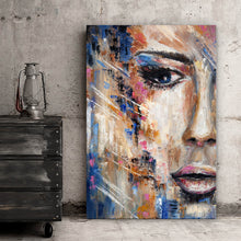 Lade das Bild in den Galerie-Viewer, Acrylglasbild Abstraktes Frauengesicht No.1 Hochformat