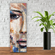 Lade das Bild in den Galerie-Viewer, Acrylglasbild Abstraktes Frauengesicht No.1 Panorama Hoch