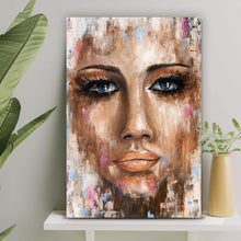 Lade das Bild in den Galerie-Viewer, Acrylglasbild Abstraktes Frauengesicht No.2 Hochformat