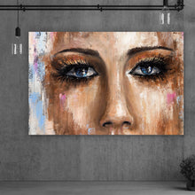 Lade das Bild in den Galerie-Viewer, Acrylglasbild Abstraktes Frauengesicht No.2 Querformat