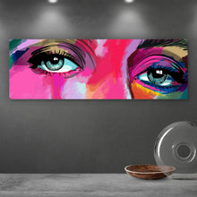 Lade das Bild in den Galerie-Viewer, Acrylglasbild Abstraktes Frauengesicht Panorama