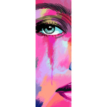 Lade das Bild in den Galerie-Viewer, Acrylglasbild Abstraktes Frauengesicht Panorama Hoch