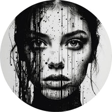 Lade das Bild in den Galerie-Viewer, Aluminiumbild Abstraktes Frauenporträt Kreis