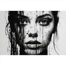 Lade das Bild in den Galerie-Viewer, Leinwandbild Abstraktes Frauenporträt Querformat