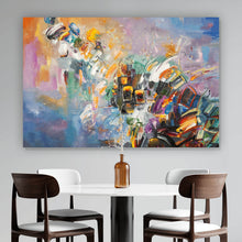Lade das Bild in den Galerie-Viewer, Leinwandbild Abstraktes Kunstwerk Querformat