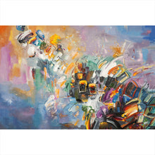 Lade das Bild in den Galerie-Viewer, Leinwandbild Abstraktes Kunstwerk Querformat
