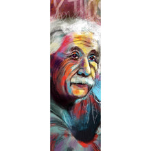 Lade das Bild in den Galerie-Viewer, Leinwandbild Abstraktes Portrait Albert Einstein Panorama Hoch