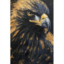 Lade das Bild in den Galerie-Viewer, Acrylglasbild Abstraktes Portrait eines Raubvogels Hochformat