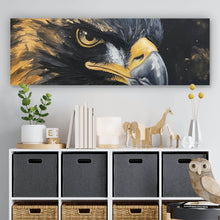 Lade das Bild in den Galerie-Viewer, Spannrahmenbild Abstraktes Portrait eines Raubvogels Panorama