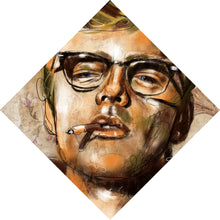 Lade das Bild in den Galerie-Viewer, Leinwandbild Abstraktes Portrait James Dean Raute