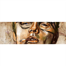 Lade das Bild in den Galerie-Viewer, Leinwandbild Abstraktes Portrait James Dean Panorama