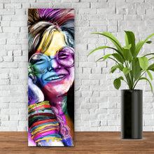 Lade das Bild in den Galerie-Viewer, Spannrahmenbild Abstraktes Portrait Janis Joplin Panorama Hoch