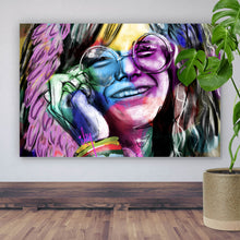 Lade das Bild in den Galerie-Viewer, Poster Abstraktes Portrait Janis Joplin Querformat
