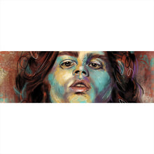 Lade das Bild in den Galerie-Viewer, Aluminiumbild gebürstet Abstraktes Portrait Jim Morrison Panorama