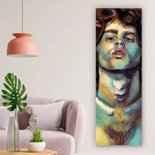 Lade das Bild in den Galerie-Viewer, Acrylglasbild Abstraktes Portrait Jim Morrison Panorama Hoch