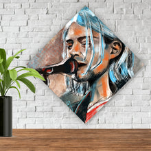 Lade das Bild in den Galerie-Viewer, Poster Abstraktes Portrait Kurt Cobain Raute