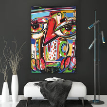 Lade das Bild in den Galerie-Viewer, Acrylglasbild Abstraktes Tiermotiv Hochformat